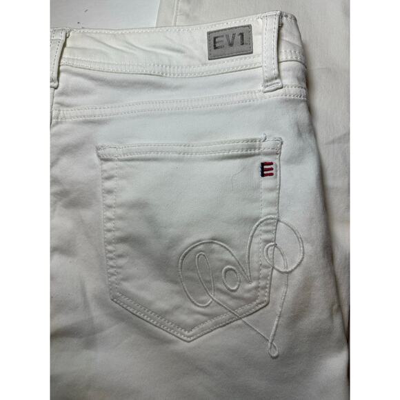 EV1 Women's Maddy Straight Leg 360Stretch Jeans White Size 10 High Rise - Picture 7 of 7
